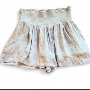 Women’s Light Blue Smocked Waist Shorts